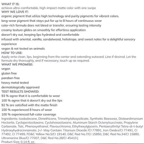 Farmasi matte liquid lipstick - Picture 3 of 3